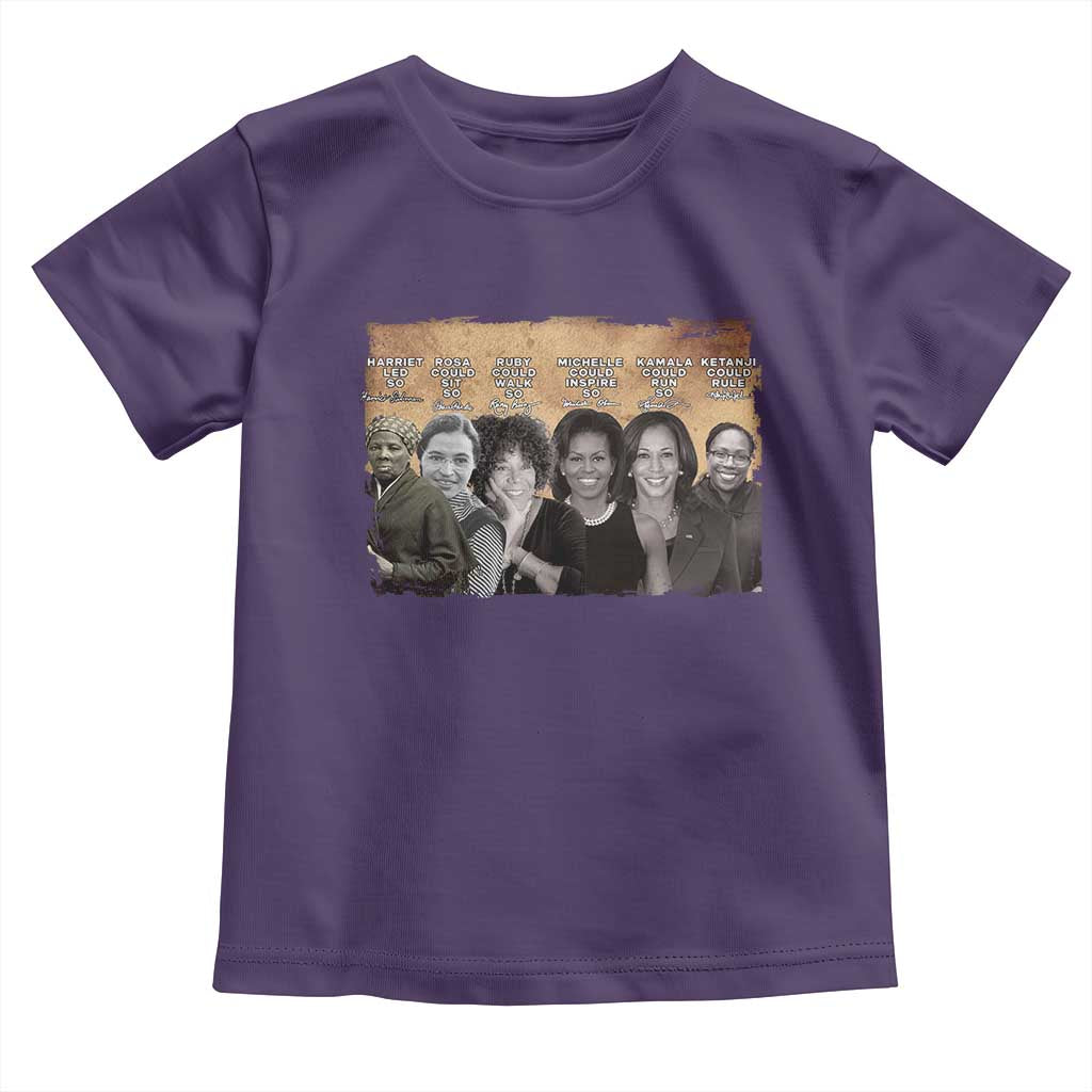 Black Women History Toddler T Shirt Harriet Led So Rosa Could Sit Black History TS09 Purple Print Your Wear