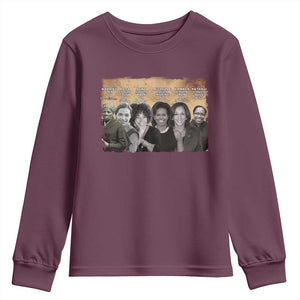 Black Women History Youth Sweatshirt Harriet Led So Rosa Could Sit Black History TS09 Maroon Print Your Wear