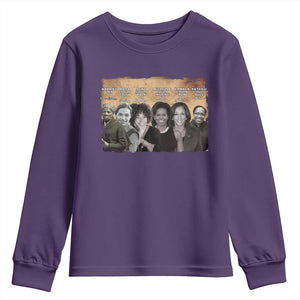 Black Women History Youth Sweatshirt Harriet Led So Rosa Could Sit Black History TS09 Purple Print Your Wear