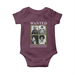 Black Women History Baby Onesie Harriet Tubman Rosa Parks Angela Davis Assata Shakur TS09 Maroon Print Your Wear
