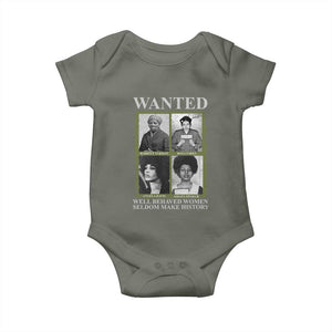 Black Women History Baby Onesie Harriet Tubman Rosa Parks Angela Davis Assata Shakur TS09 Military Green Print Your Wear