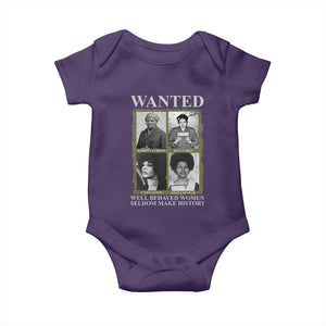 Black Women History Baby Onesie Harriet Tubman Rosa Parks Angela Davis Assata Shakur TS09 Purple Print Your Wear