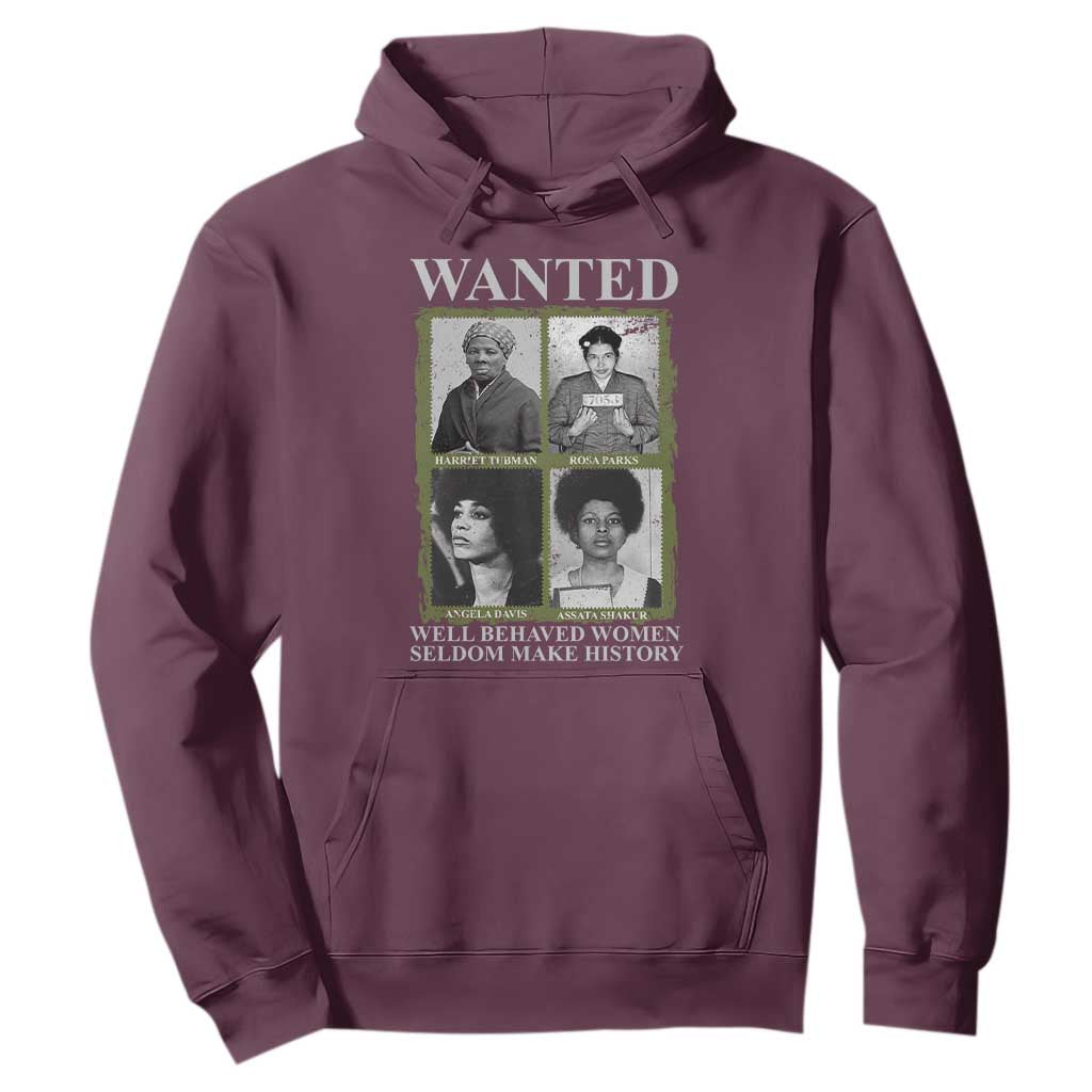 Black Women History Hoodie Harriet Tubman Rosa Parks Angela Davis Assata Shakur TS09 Maroon Print Your Wear