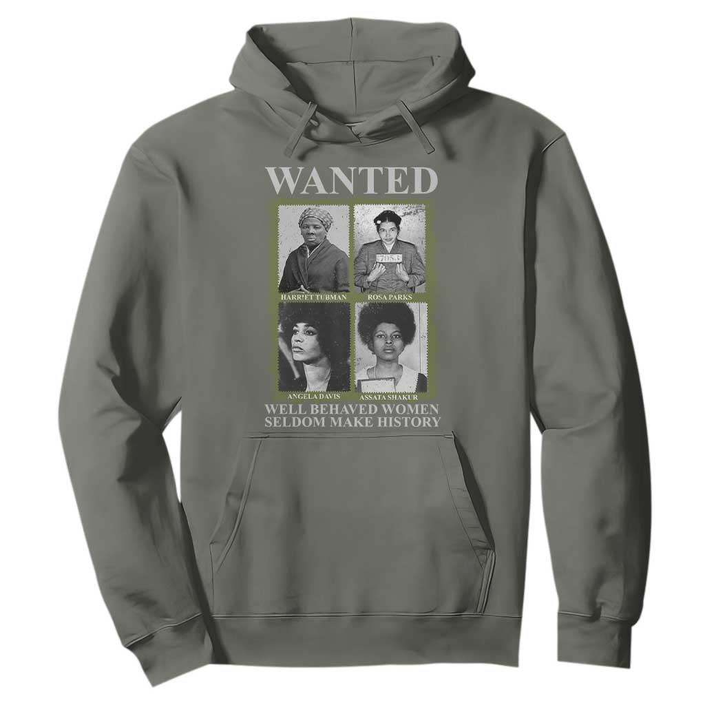 Black Women History Hoodie Harriet Tubman Rosa Parks Angela Davis Assata Shakur TS09 Military Green Print Your Wear