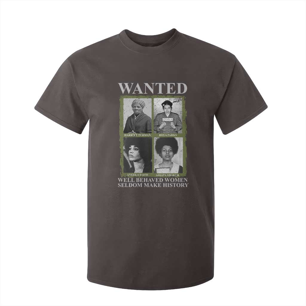 Black Women History T Shirt For Kid Harriet Tubman Rosa Parks Angela Davis Assata Shakur TS09 Dark Chocolate Print Your Wear