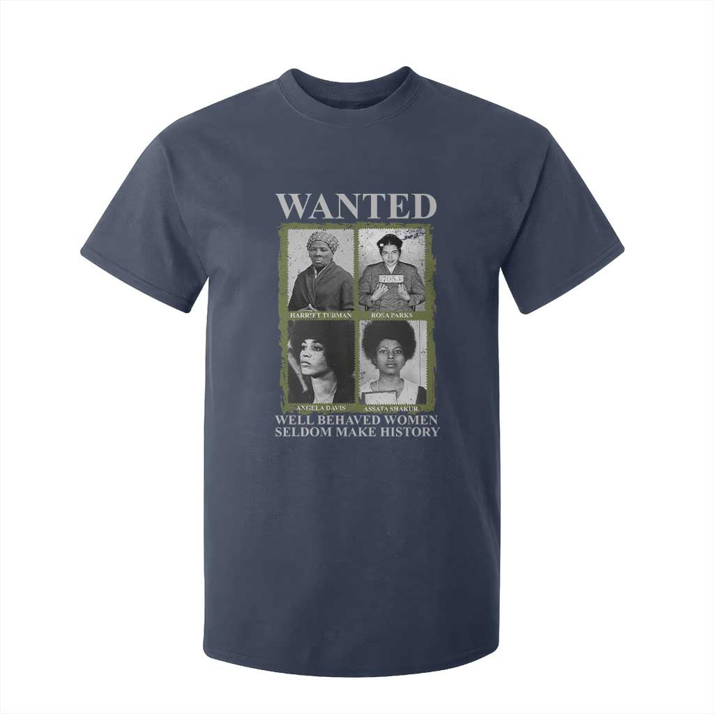 Black Women History T Shirt For Kid Harriet Tubman Rosa Parks Angela Davis Assata Shakur TS09 Navy Print Your Wear