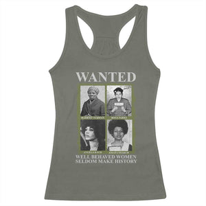 Black Women History Racerback Tank Top Harriet Tubman Rosa Parks Angela Davis Assata Shakur TS09 Military Green Print Your Wear