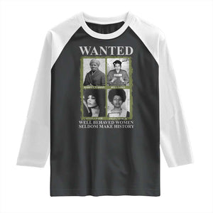 Black Women History Raglan Shirt Harriet Tubman Rosa Parks Angela Davis Assata Shakur TS09 Black White Print Your Wear