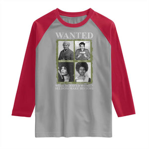 Black Women History Raglan Shirt Harriet Tubman Rosa Parks Angela Davis Assata Shakur TS09 Sport Gray Red Print Your Wear