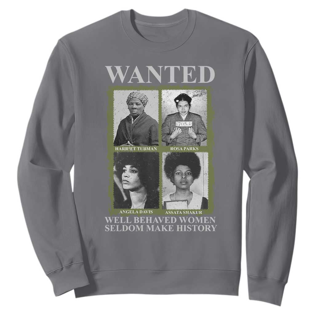 Black Women History Sweatshirt Harriet Tubman Rosa Parks Angela Davis Assata Shakur TS09 Charcoal Print Your Wear