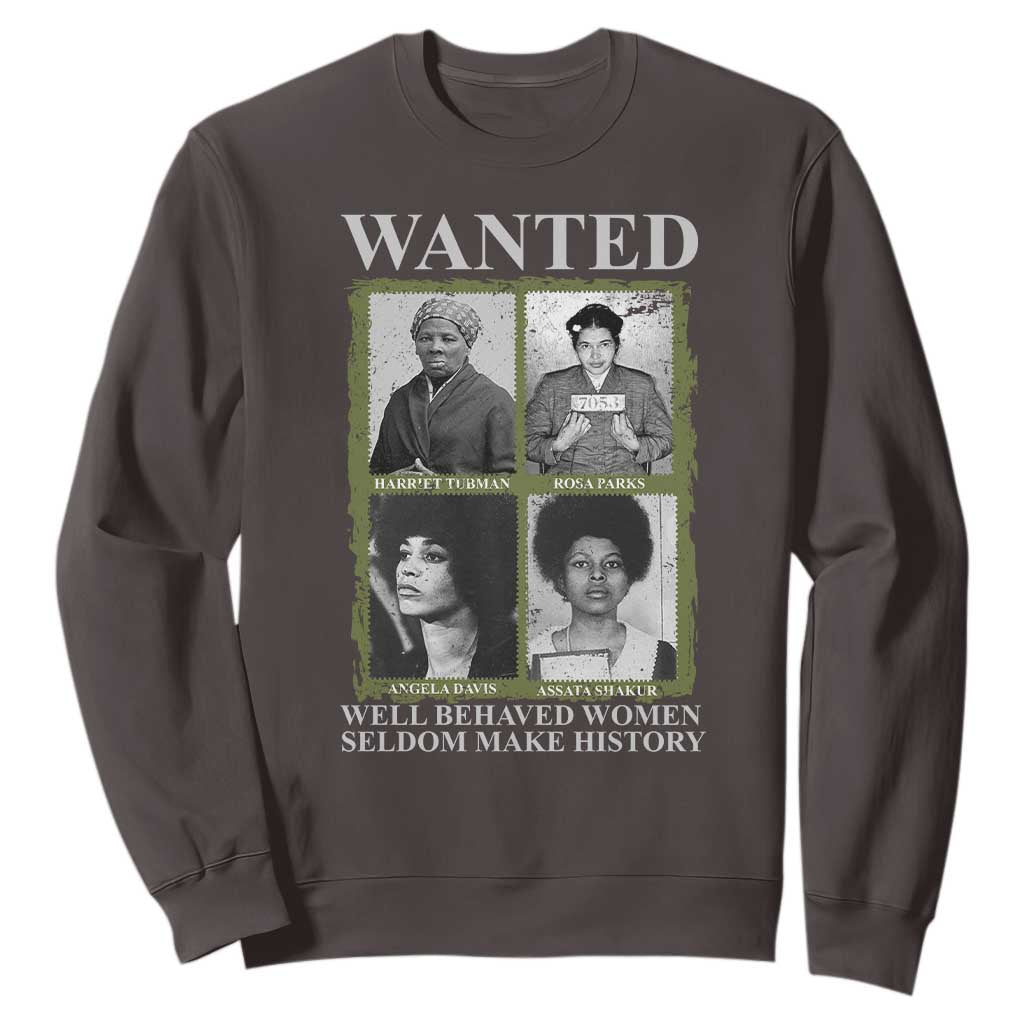 Black Women History Sweatshirt Harriet Tubman Rosa Parks Angela Davis Assata Shakur TS09 Dark Chocolate Print Your Wear