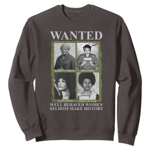 Black Women History Sweatshirt Harriet Tubman Rosa Parks Angela Davis Assata Shakur TS09 Dark Chocolate Print Your Wear