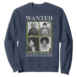 Black Women History Sweatshirt Harriet Tubman Rosa Parks Angela Davis Assata Shakur TS09 Navy Print Your Wear