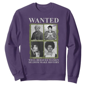 Black Women History Sweatshirt Harriet Tubman Rosa Parks Angela Davis Assata Shakur TS09 Purple Print Your Wear