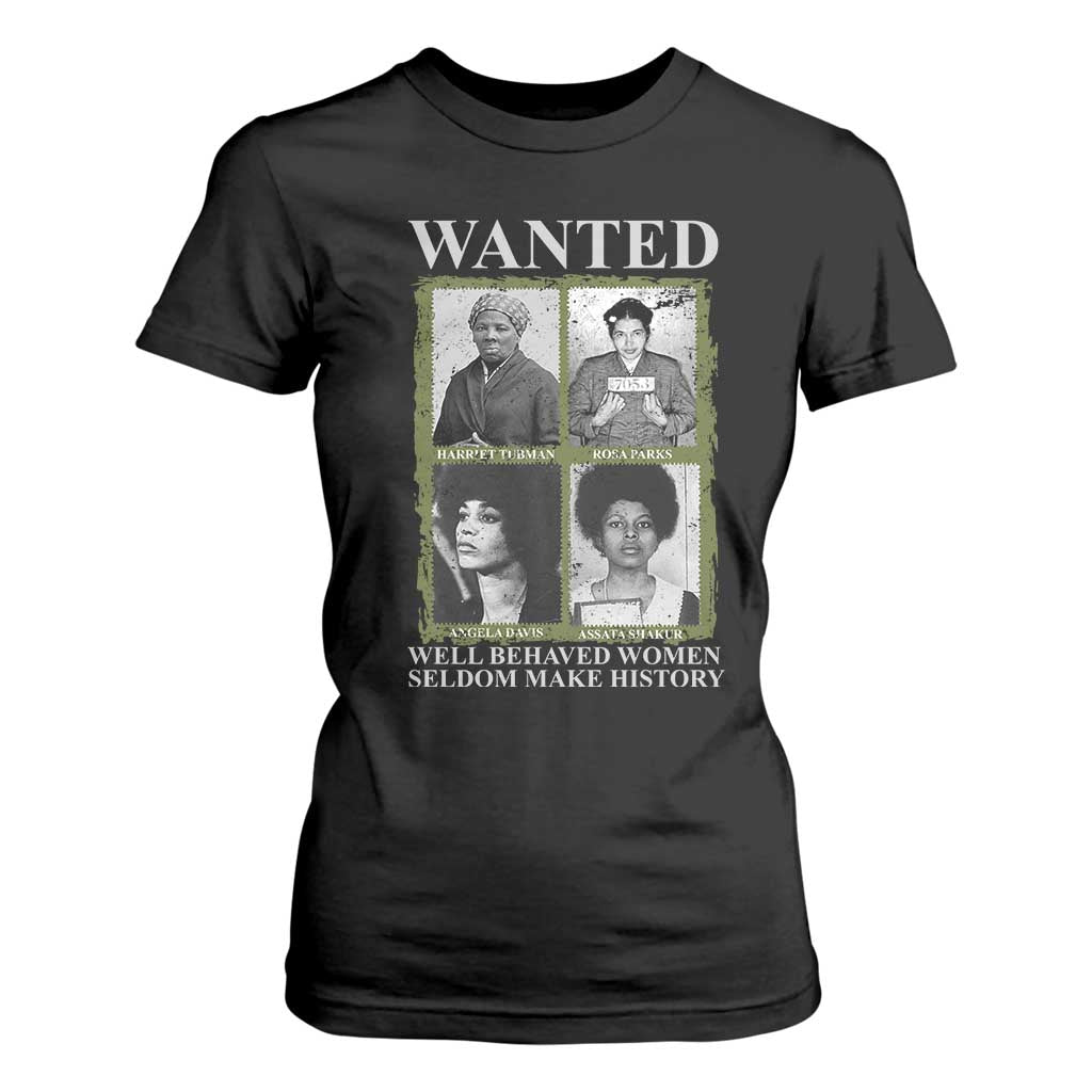 Black Women History T Shirt For Women Harriet Tubman Rosa Parks Angela Davis Assata Shakur TS09 Black Print Your Wear