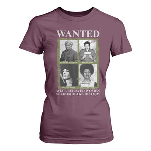 Black Women History T Shirt For Women Harriet Tubman Rosa Parks Angela Davis Assata Shakur TS09 Maroon Print Your Wear