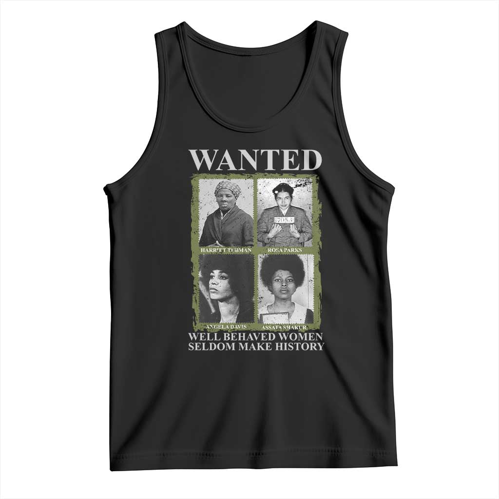Black Women History Tank Top Harriet Tubman Rosa Parks Angela Davis Assata Shakur TS09 Black Print Your Wear