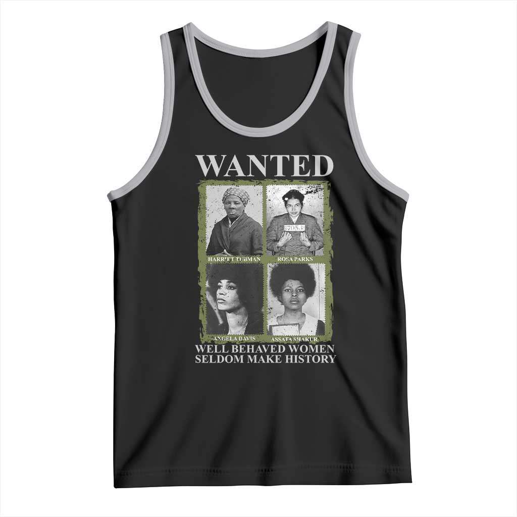 Black Women History Tank Top Harriet Tubman Rosa Parks Angela Davis Assata Shakur TS09 Black Athletic Heather Print Your Wear