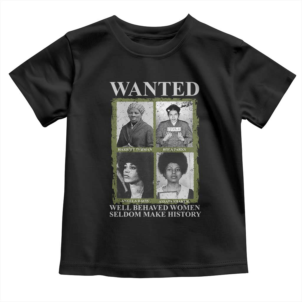 Black Women History Toddler T Shirt Harriet Tubman Rosa Parks Angela Davis Assata Shakur TS09 Black Print Your Wear