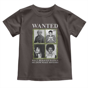 Black Women History Toddler T Shirt Harriet Tubman Rosa Parks Angela Davis Assata Shakur TS09 Dark Chocolate Print Your Wear