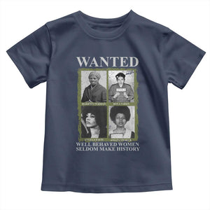 Black Women History Toddler T Shirt Harriet Tubman Rosa Parks Angela Davis Assata Shakur TS09 Navy Print Your Wear