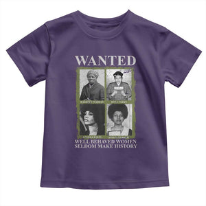 Black Women History Toddler T Shirt Harriet Tubman Rosa Parks Angela Davis Assata Shakur TS09 Purple Print Your Wear