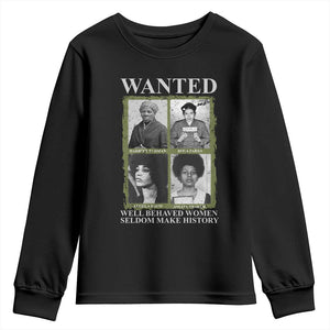 Black Women History Youth Sweatshirt Harriet Tubman Rosa Parks Angela Davis Assata Shakur TS09 Black Print Your Wear