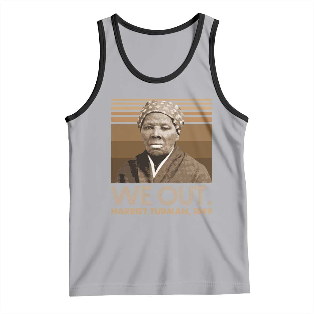 Harriet Tubman Tank Top We Out 1849 Retro Black History TS09 Athletic Heather Black Print Your Wear