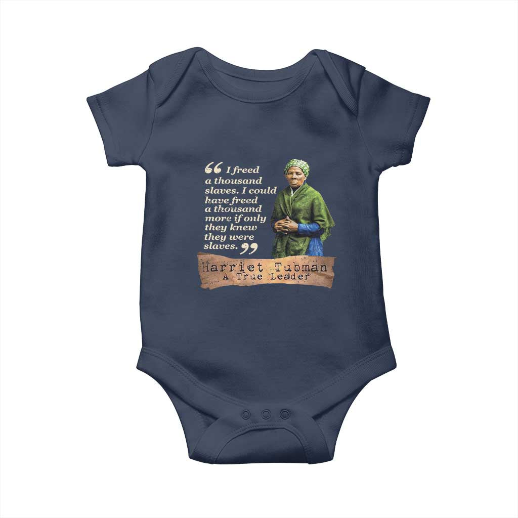Harriet Tubman Baby Onesie If Only They Knew They Were Slaves Black History TS09 Navy Print Your Wear
