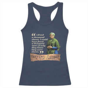 Harriet Tubman Racerback Tank Top If Only They Knew They Were Slaves Black History TS09 Navy Print Your Wear