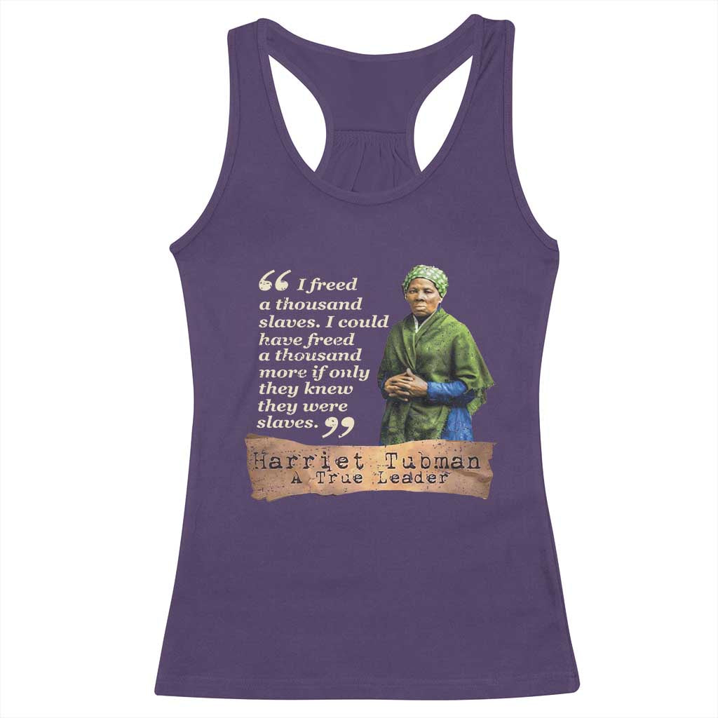 Harriet Tubman Racerback Tank Top If Only They Knew They Were Slaves Black History TS09 Purple Print Your Wear