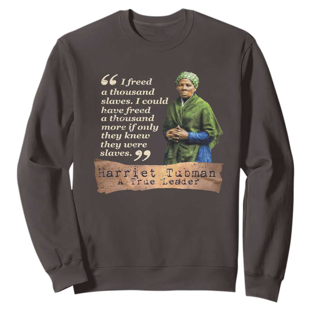 Harriet Tubman Sweatshirt If Only They Knew They Were Slaves Black History TS09 Dark Chocolate Print Your Wear