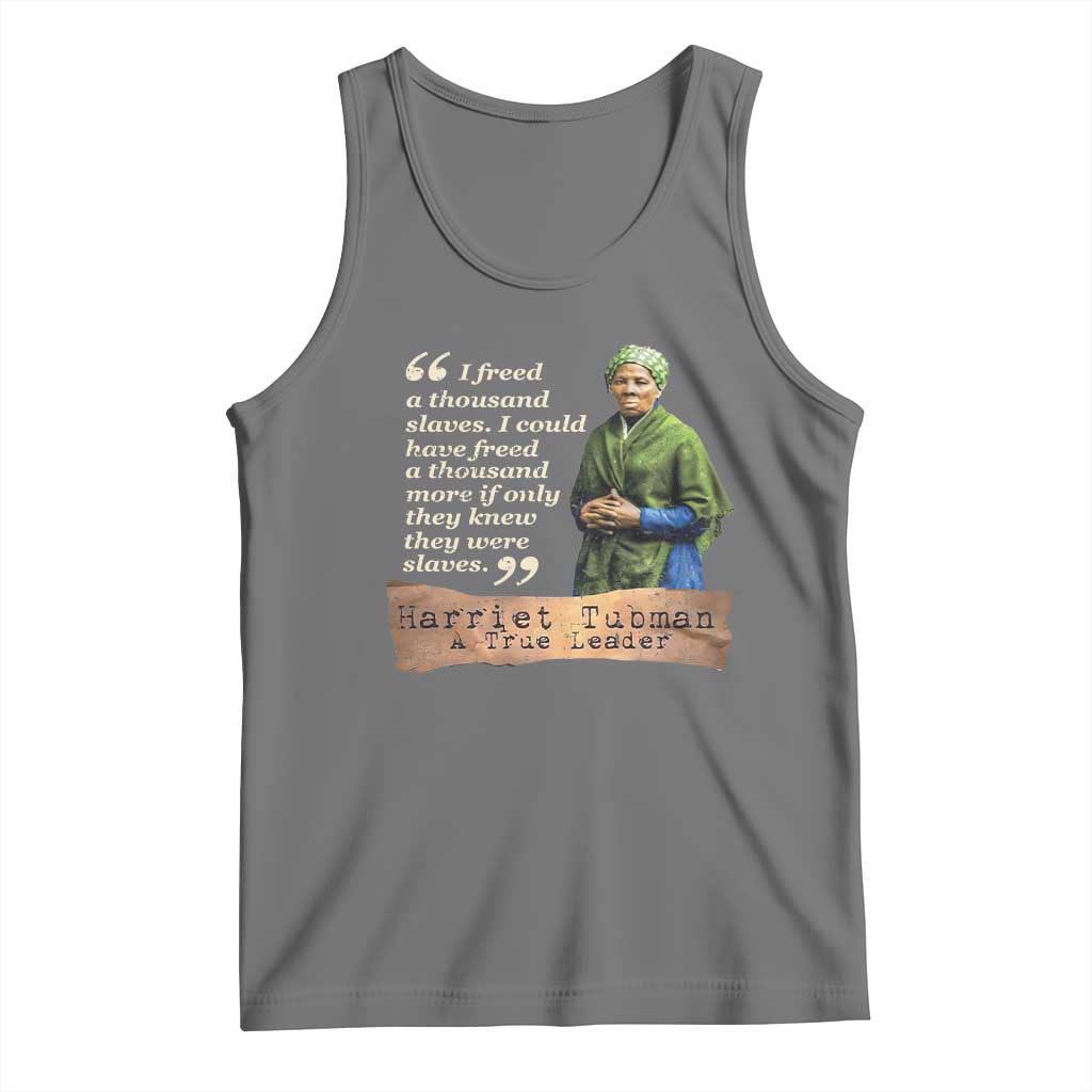 Harriet Tubman Tank Top If Only They Knew They Were Slaves Black History TS09 Black Heather Print Your Wear