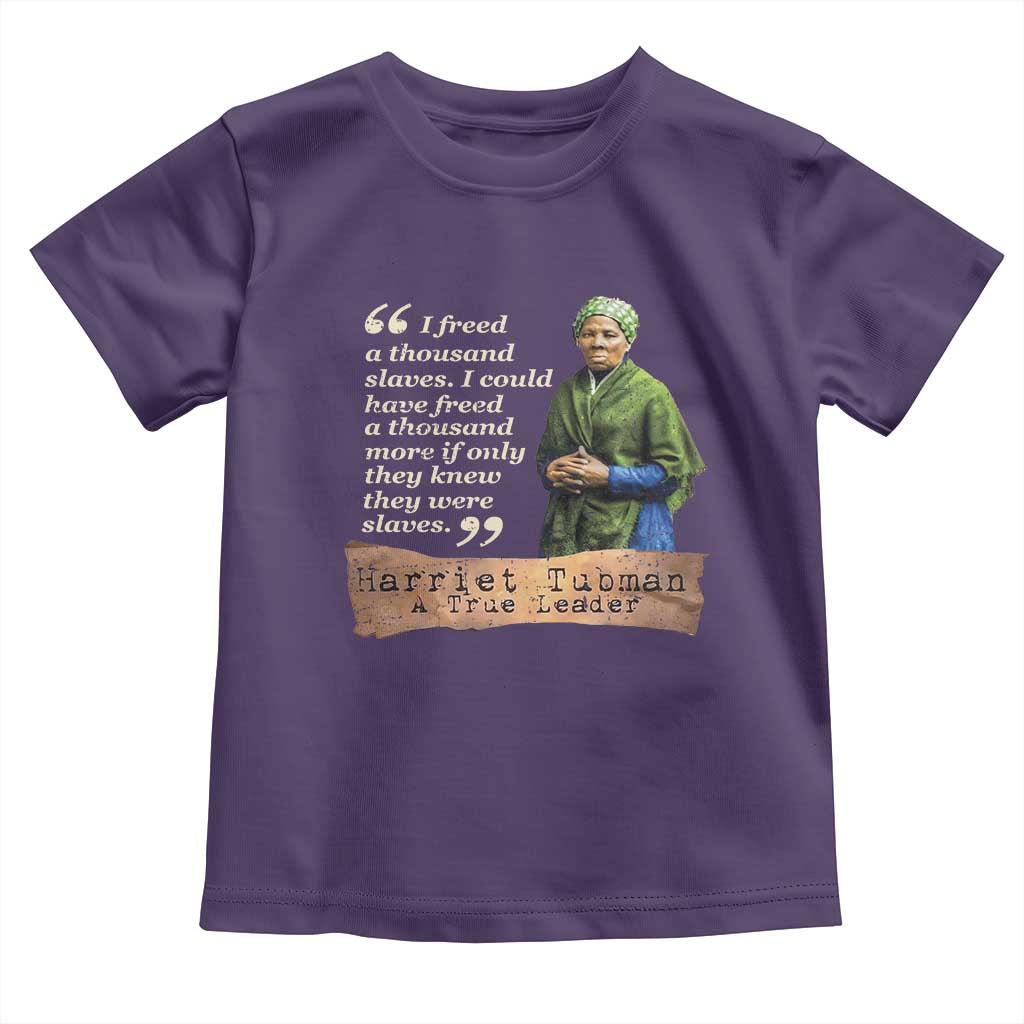 Harriet Tubman Toddler T Shirt If Only They Knew They Were Slaves Black History TS09 Purple Print Your Wear
