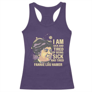 Fannie Lou Hamer Racerback Tank Top I Am Sick And Tired Of Being Sick And Tired TS09 Purple Print Your Wear
