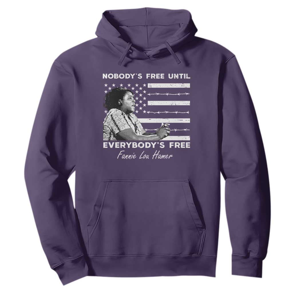 Fannie Lou Hamer Hoodie Nobody's Free Until Everybody's Free Black History TS09 Purple Print Your Wear