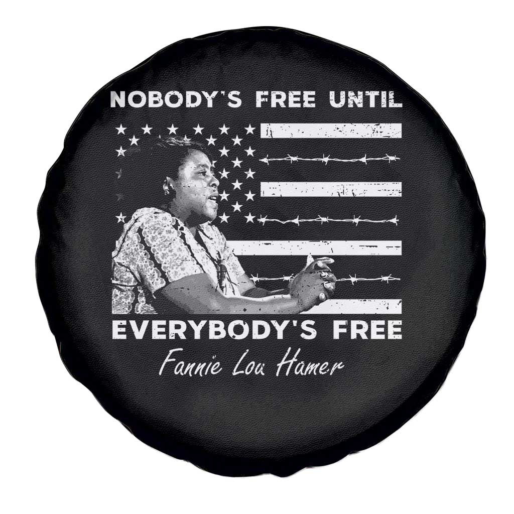 Fannie Lou Hamer Spare Tire Cover Nobody's Free Until Everybody's Free Black History TS09 Print Your Wear
