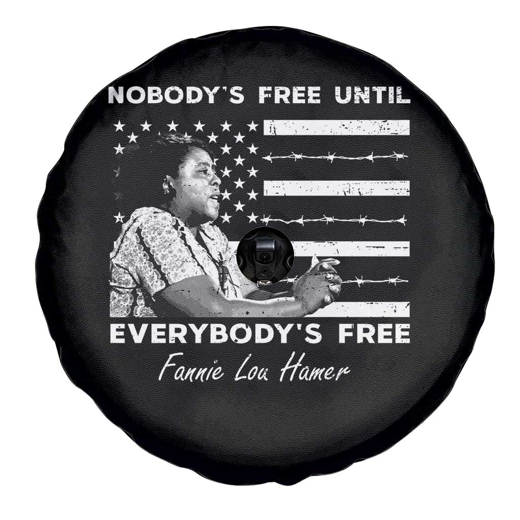 Fannie Lou Hamer Spare Tire Cover Nobody's Free Until Everybody's Free Black History TS09 Print Your Wear