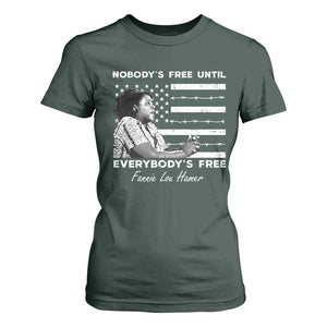 Fannie Lou Hamer T Shirt For Women Nobody's Free Until Everybody's Free Black History TS09 Dark Forest Green Print Your Wear