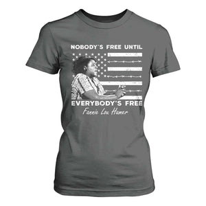Fannie Lou Hamer T Shirt For Women Nobody's Free Until Everybody's Free Black History TS09 Dark Heather Print Your Wear