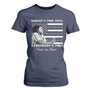 Fannie Lou Hamer T Shirt For Women Nobody's Free Until Everybody's Free Black History TS09 Navy Print Your Wear