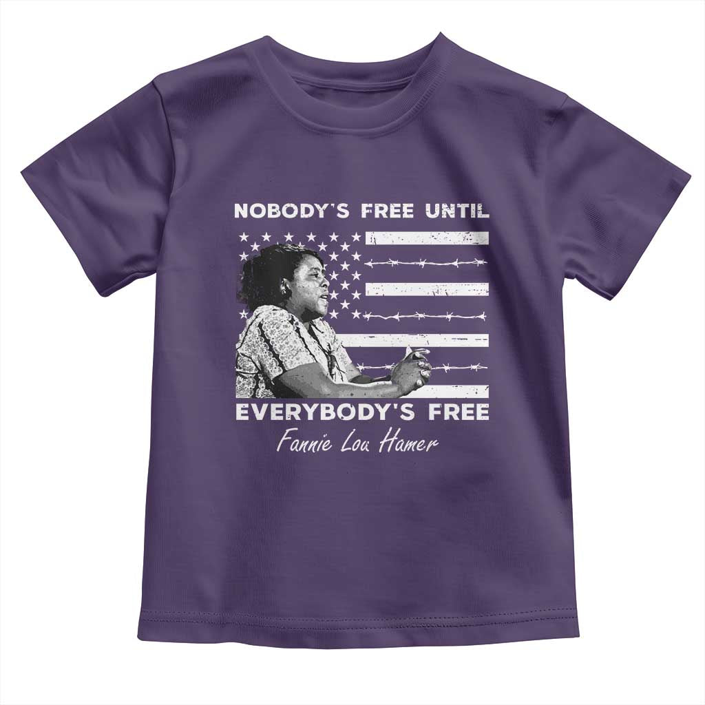 Fannie Lou Hamer Toddler T Shirt Nobody's Free Until Everybody's Free Black History TS09 Purple Print Your Wear