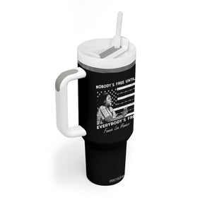Fannie Lou Hamer Tumbler With Handle Nobody's Free Until Everybody's Free Black History TS09 Print Your Wear