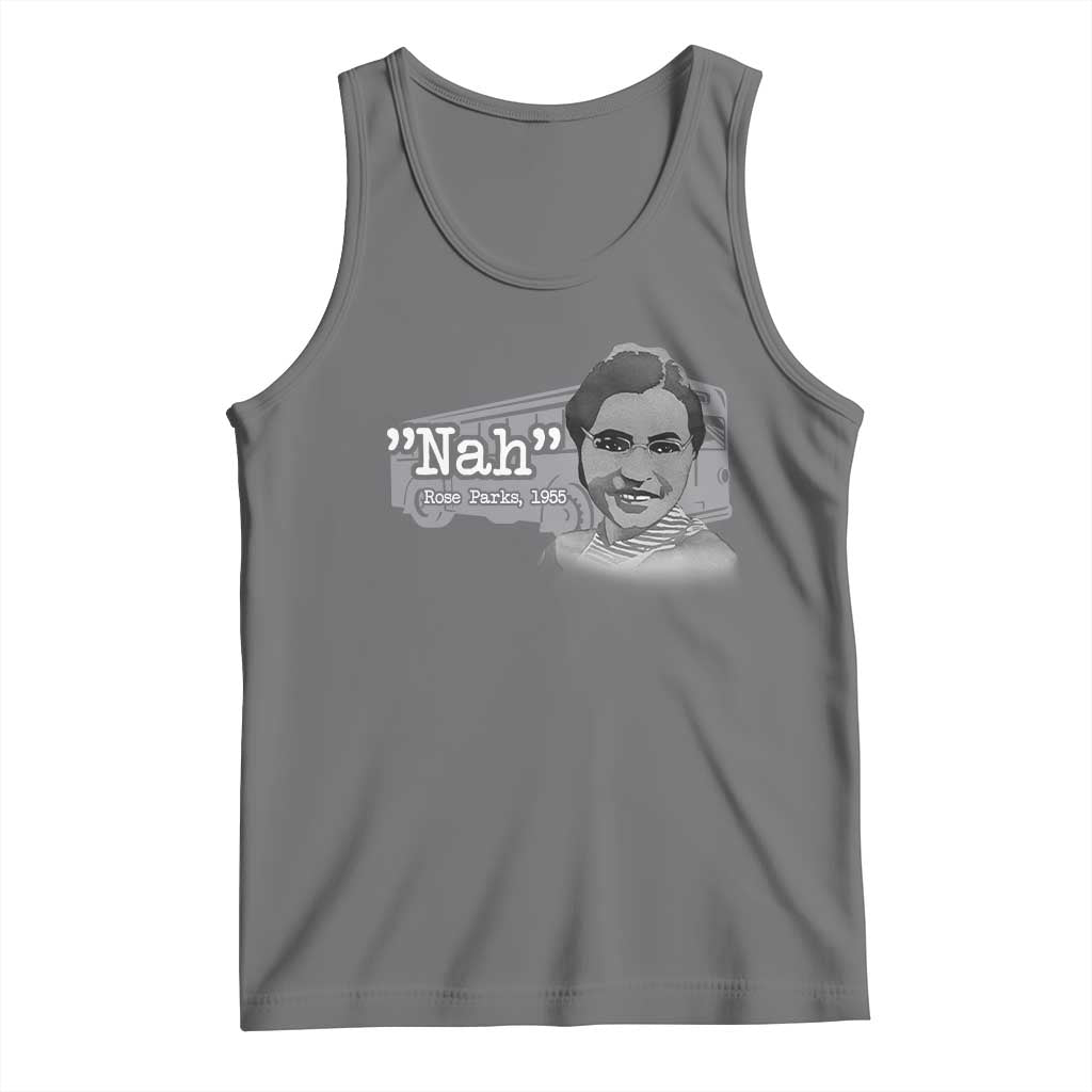 Nah Rosa Parks Tank Top Bus 1955 Black History Month TS09 Black Heather Print Your Wear