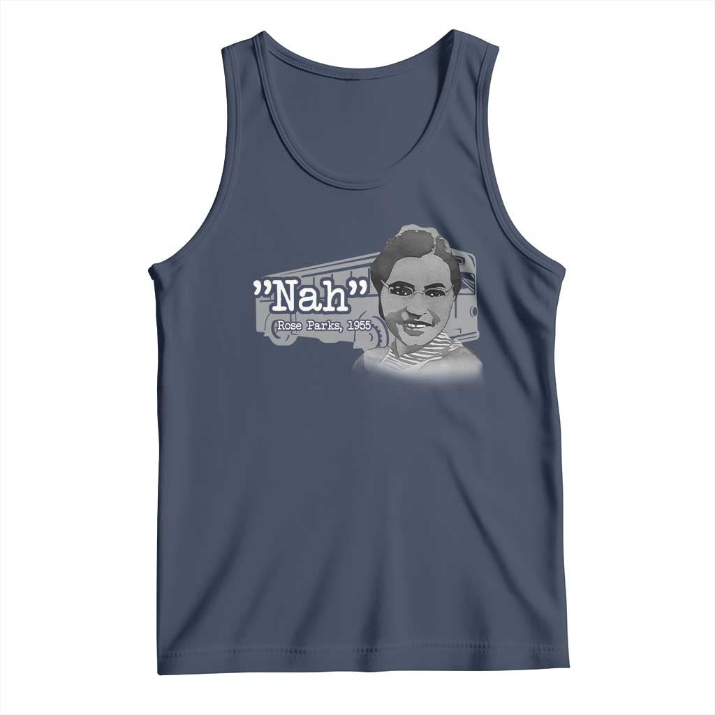 Nah Rosa Parks Tank Top Bus 1955 Black History Month TS09 Navy Print Your Wear