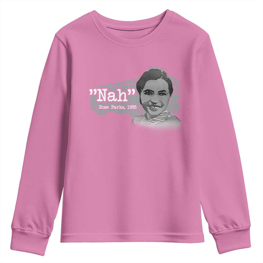 Nah Rosa Parks Youth Sweatshirt Bus 1955 Black History Month TS09 Azalea Print Your Wear