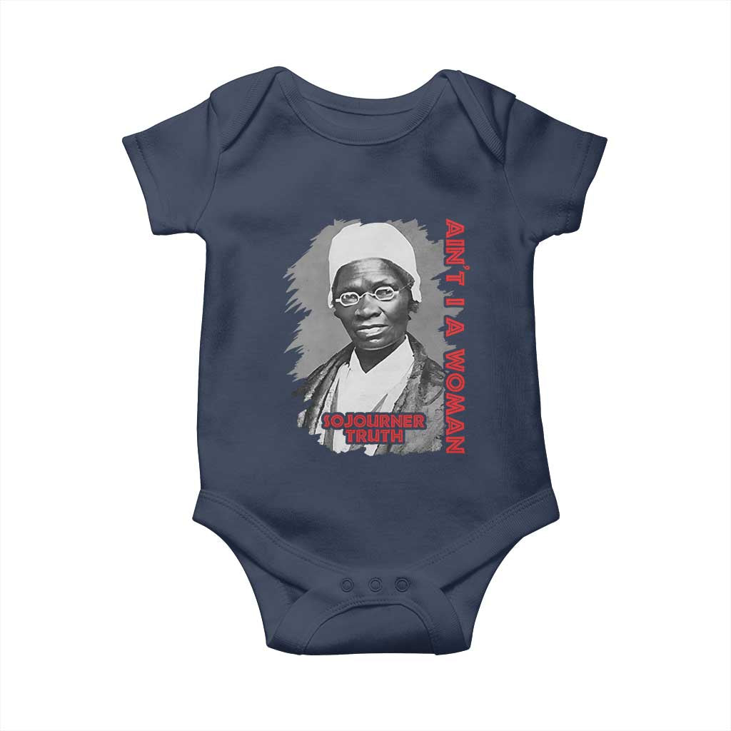 Sojourner Truth Baby Onesie Ain't I A Women Black History TS09 Navy Print Your Wear