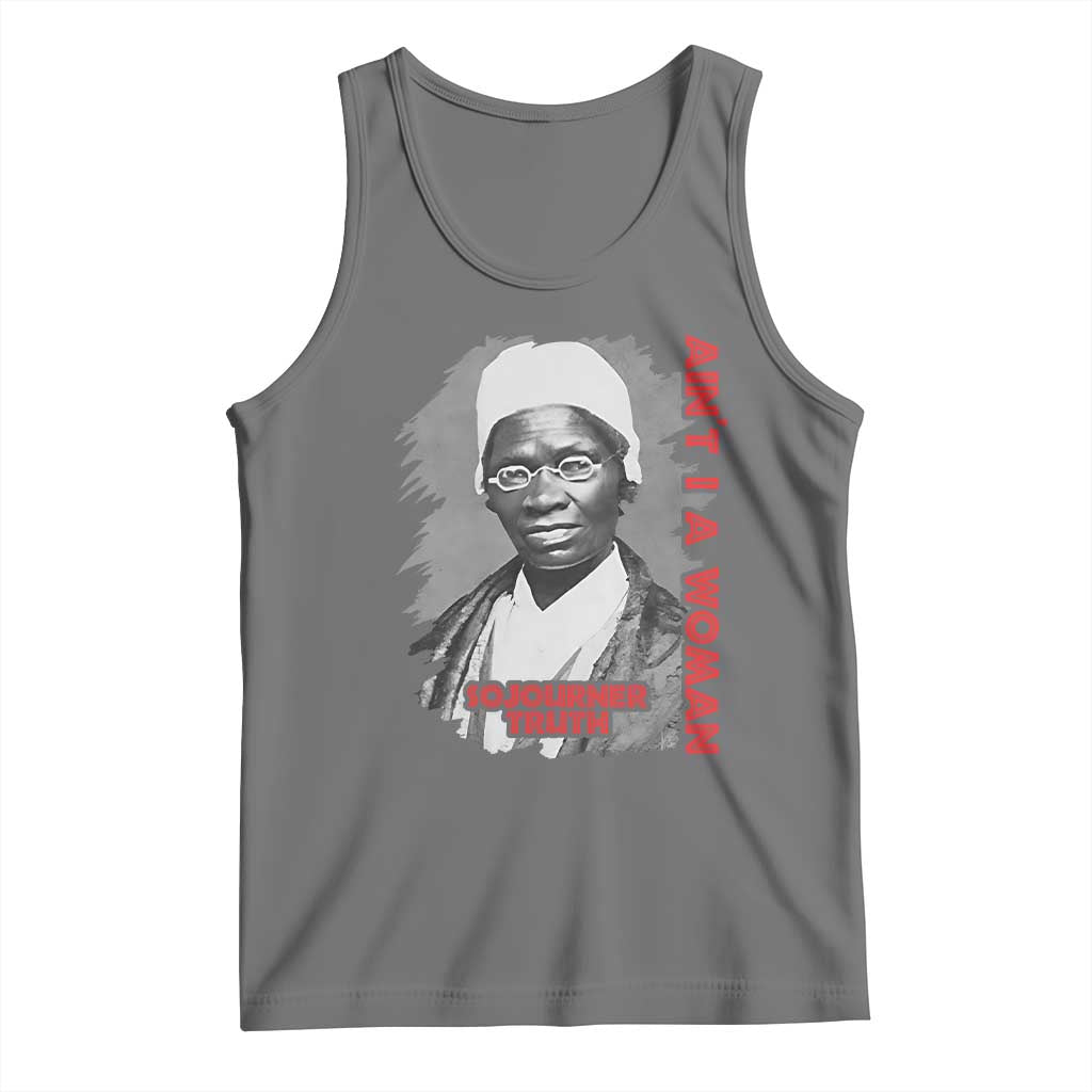Sojourner Truth Tank Top Ain't I A Women Black History TS09 Black Heather Print Your Wear