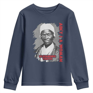 Sojourner Truth Youth Sweatshirt Ain't I A Women Black History TS09 Navy Print Your Wear