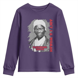 Sojourner Truth Youth Sweatshirt Ain't I A Women Black History TS09 Purple Print Your Wear
